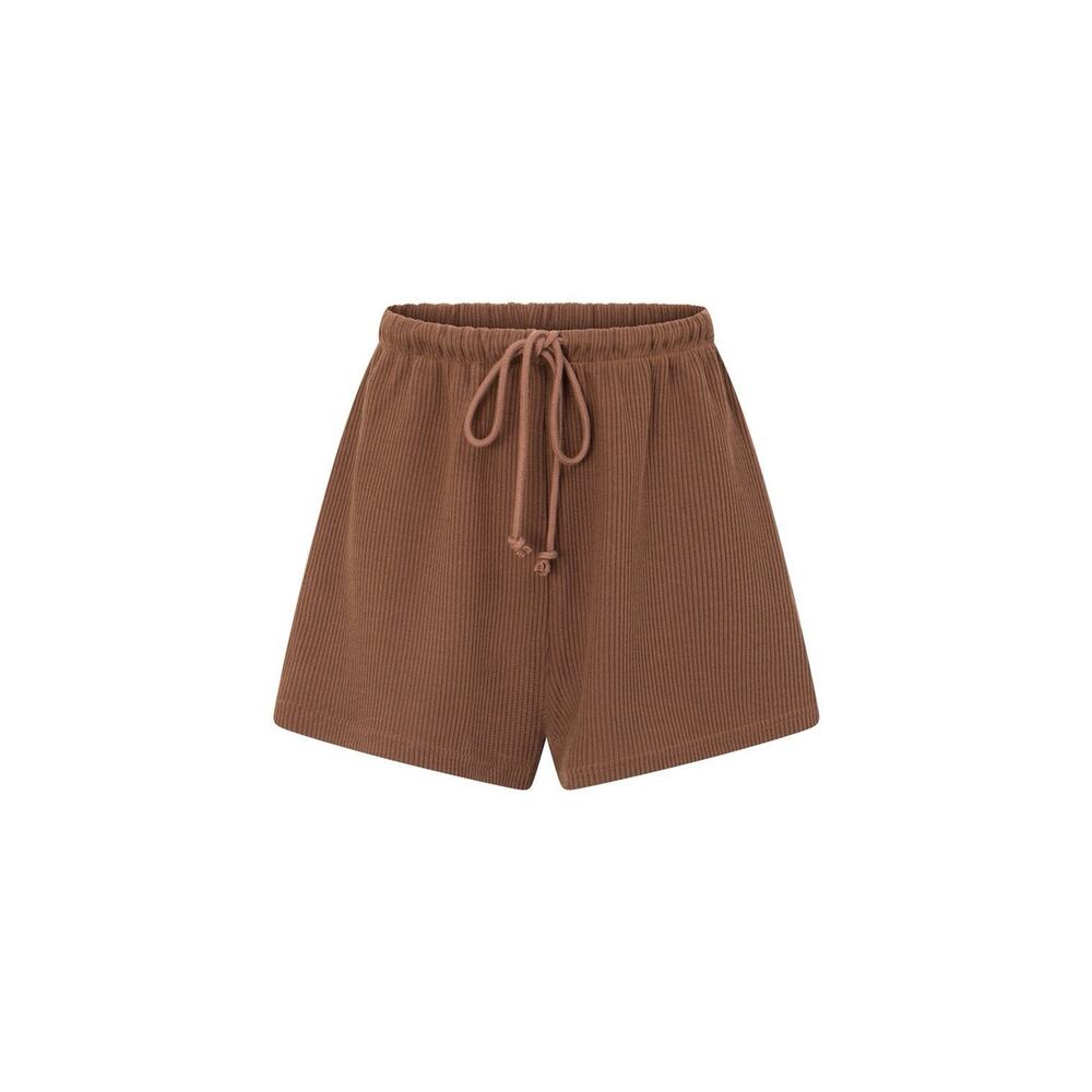 SABO Women’s Shorts Chocolate Knit High Waist Medium